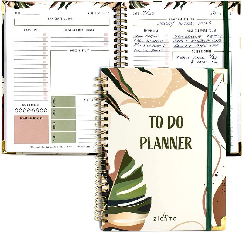 Cahier de planification de liste de tâches simplifiée ZICOTO