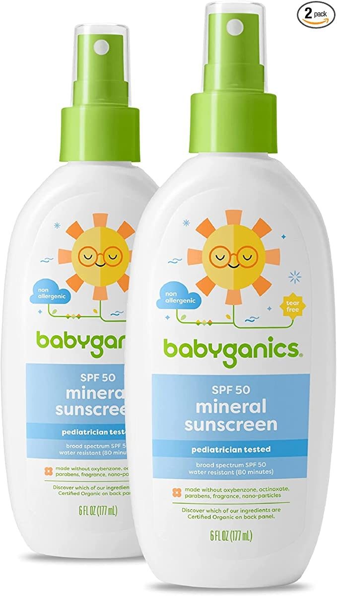 Babyganics Spray solaire pour bébé (paquet de 2 ; SPF 50)